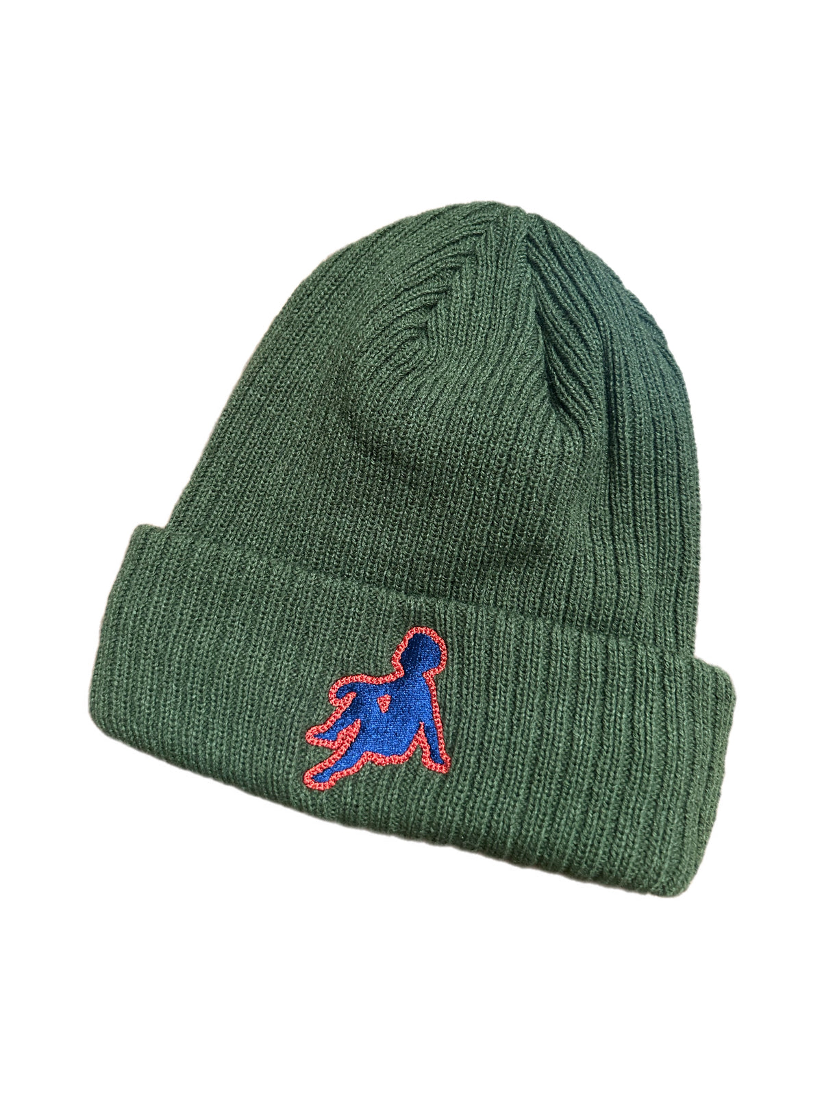 CRÈME DE LA SIEBS “LOGO” BEANIE (FOREST GREEN/NAVY/RUST)