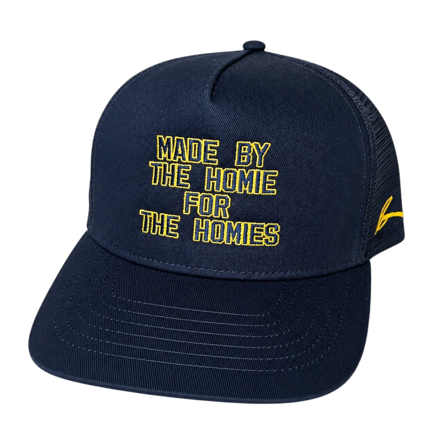 “MADE” SNAPBACK (GOLDEN YELLOW/NAVY)