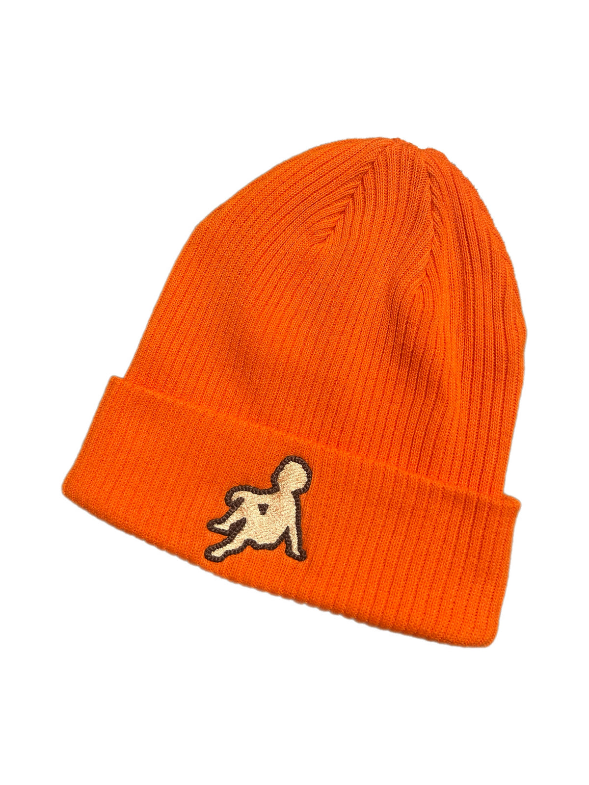 CRÈME DE LA SIEBS “LOGO” BEANIE (HUNTER ORANGE/PEACH/BROWN