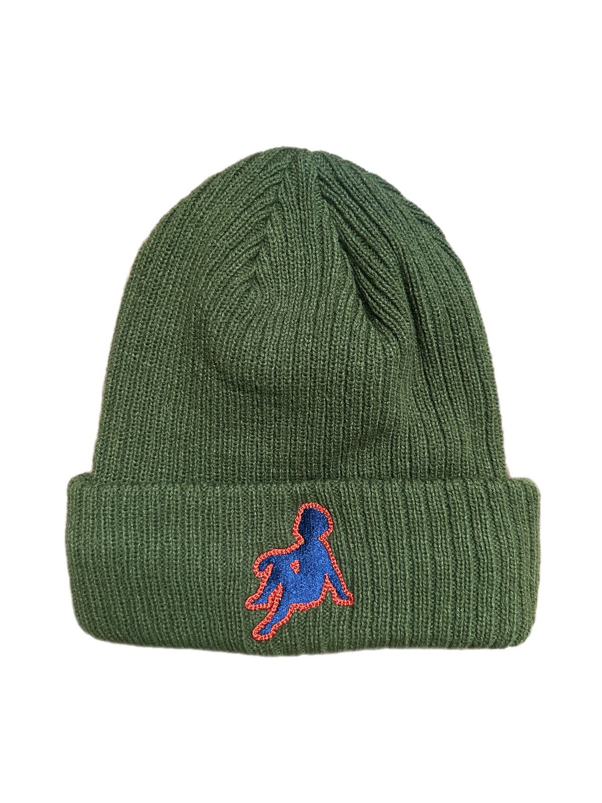CRÈME DE LA SIEBS “LOGO” BEANIE (FOREST GREEN/NAVY/RUST)