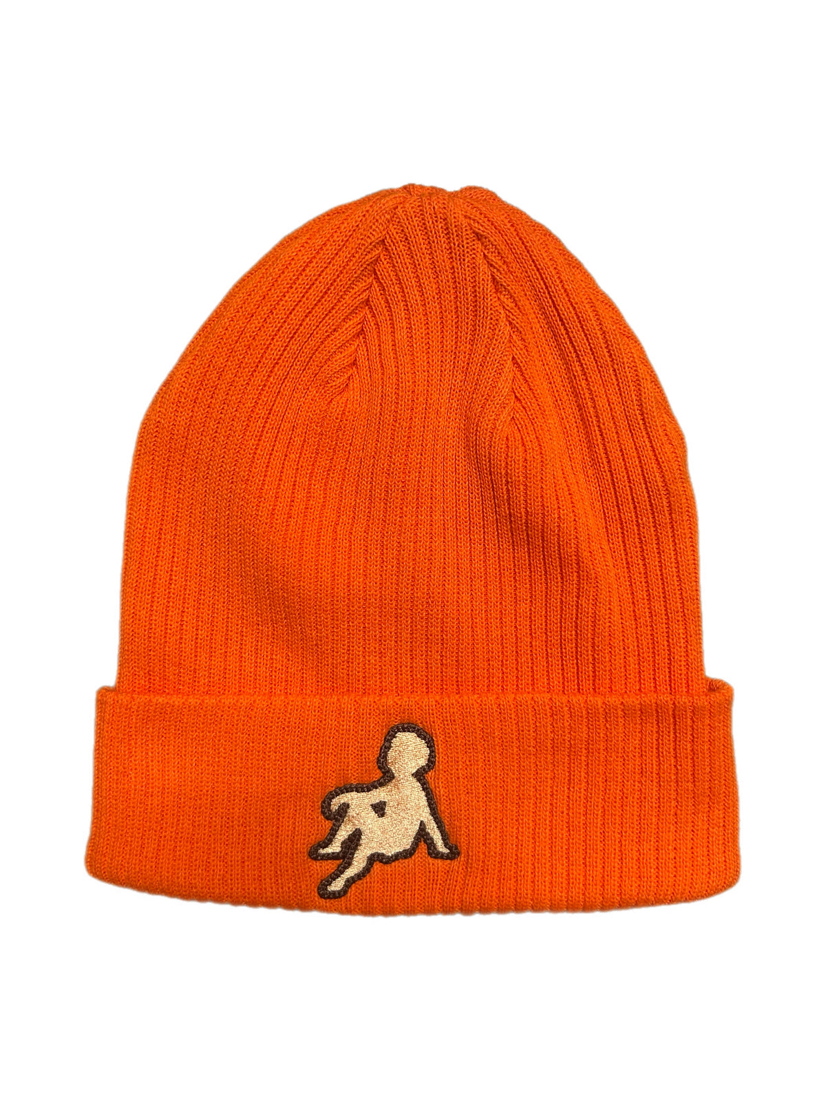 CRÈME DE LA SIEBS “LOGO” BEANIE (HUNTER ORANGE/PEACH/BROWN