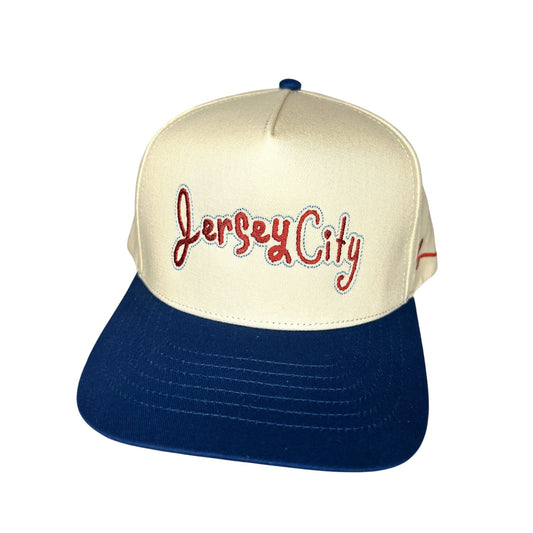 JERSEY CITY “TWO-TONE” SNAPBACK (BLUE/NATURAL)