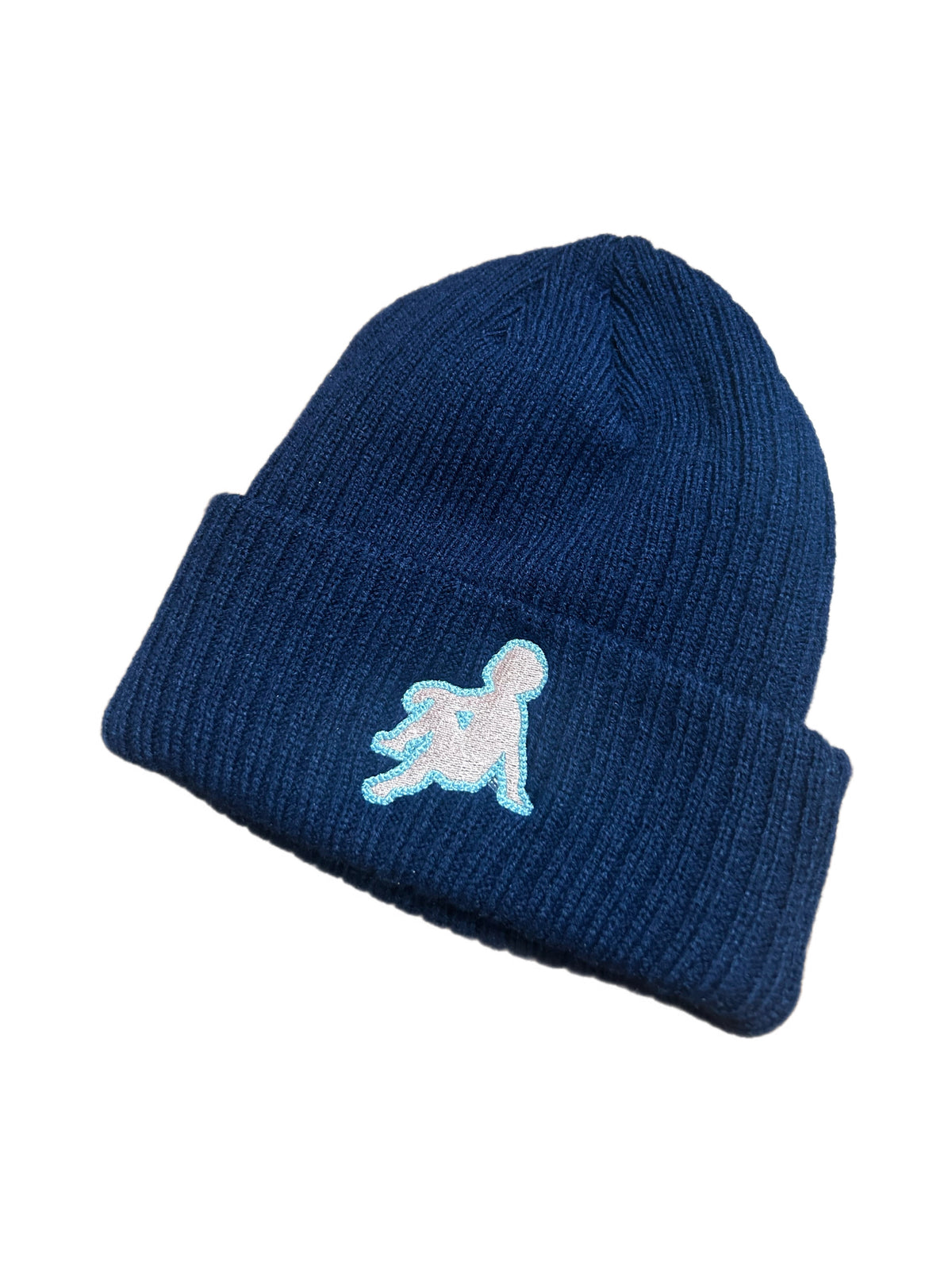 CRÈME DE LA SIEBS “LOGO” BEANIE (NAVY BLUE/SOFT POWDER PINK/POWDER BABY BLUE)