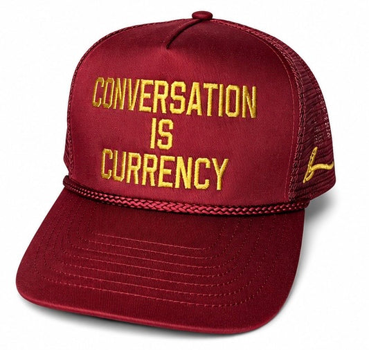 “CONVERSATION IS CURRENCY” SNAPBACK