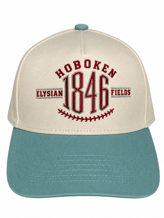HOBOKEN “FIRST MODERN GAME-ELYSIAN FIELDS” SNAPBACK (NATURAL/POWDER BLUE)